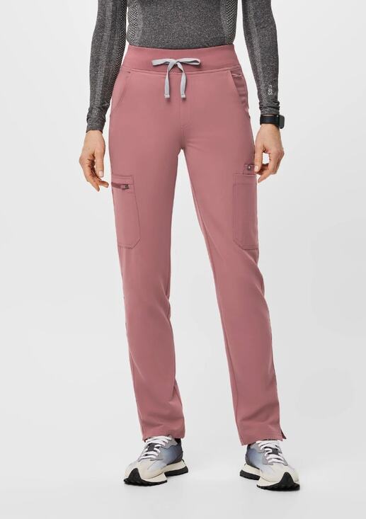 Figs Pants - FIGS YOLA Yoga Skinny Scrub Pants Women's Small Petite S/P Mauve Dust